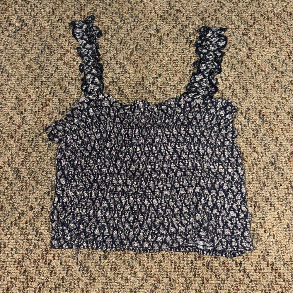 HOLLISTER BLUE FLORAL TOP